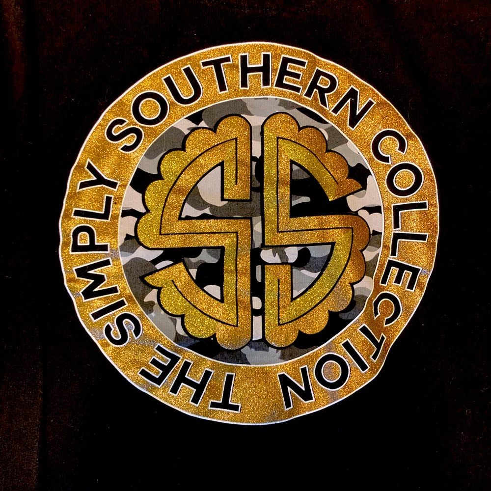 Simply Southern Camo Hoodie- Black, Size Medium